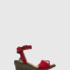 Mulher Fly London Sandalias | Sandalias Com Tira No Tornozelo Em Vermelho