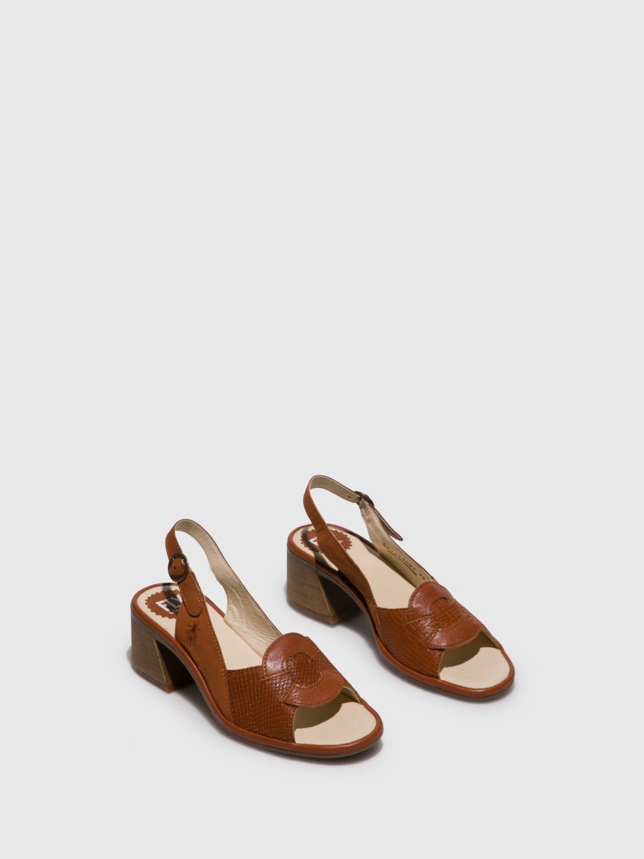 Mulher Fly London Sandalias | Sandalias Com Tira No Calcanhar Leso179Fly Tan