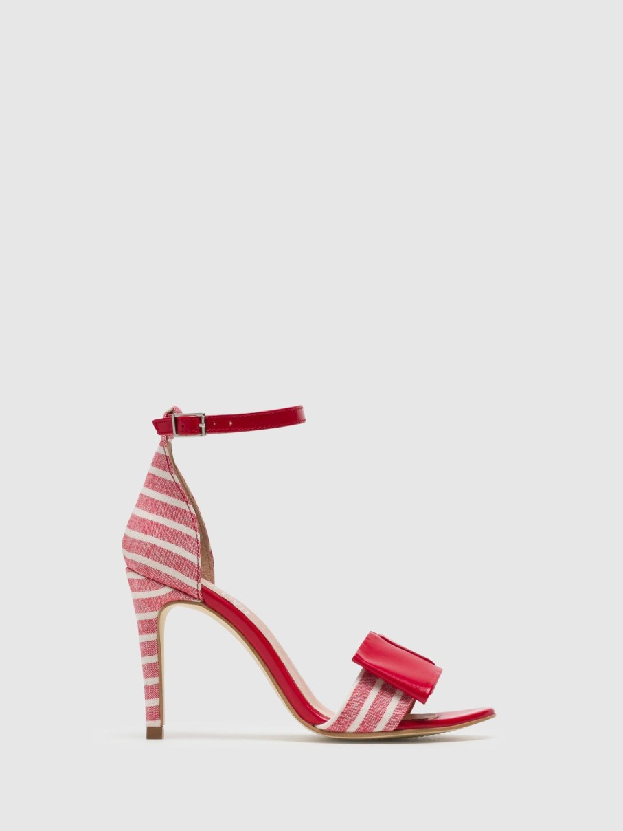 Mulher Foreva Sandalias | Sandalias Com Fivela Em Vermelho