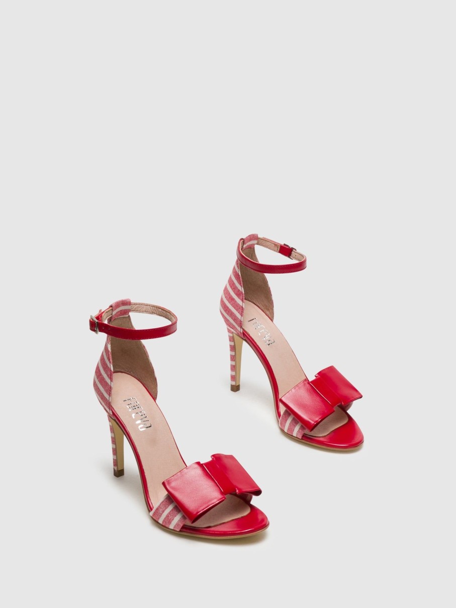 Mulher Foreva Sandalias | Sandalias Com Fivela Em Vermelho