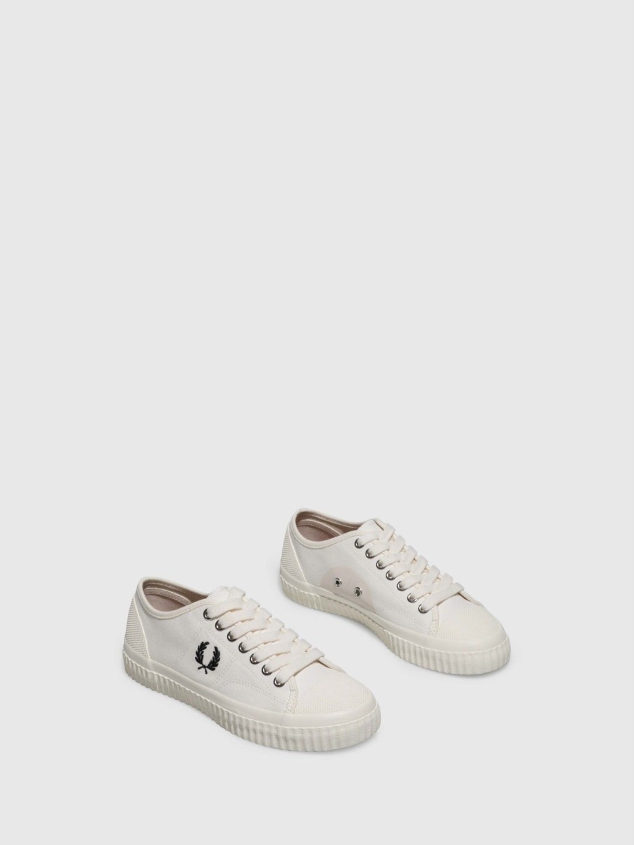 Mulher Fred Perry Tenis | Tenis Com Atacadores Em Branco