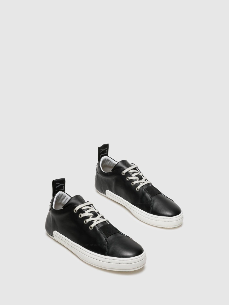 Homem Fly London Tenis | Tenis Com Atacadores Em Preto