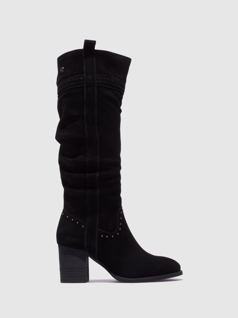 Mulher Top3 Botas | Botas De Cano-Alto Em Preto