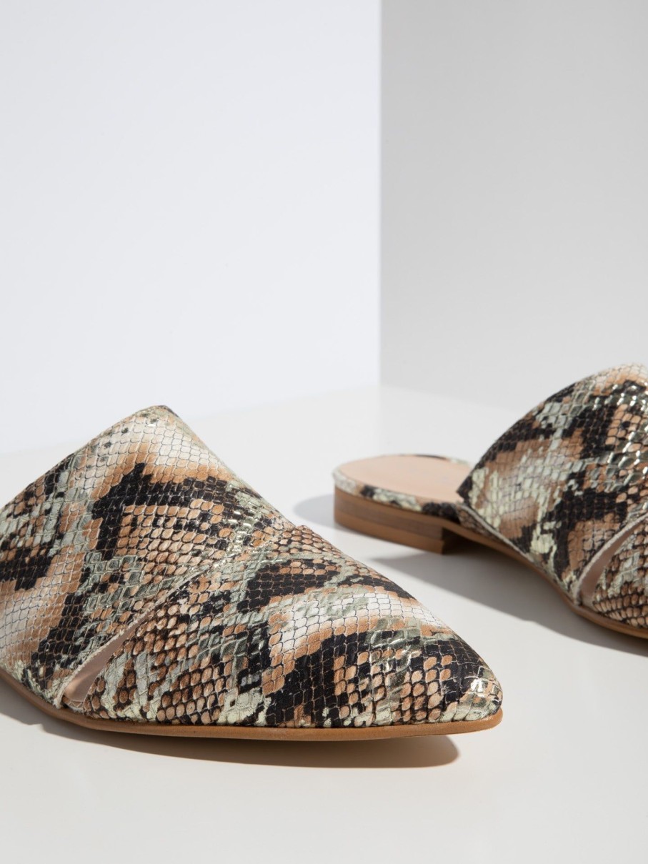 Mulher Sofia Costa Mules | Mules Pontiagudas Em Bege