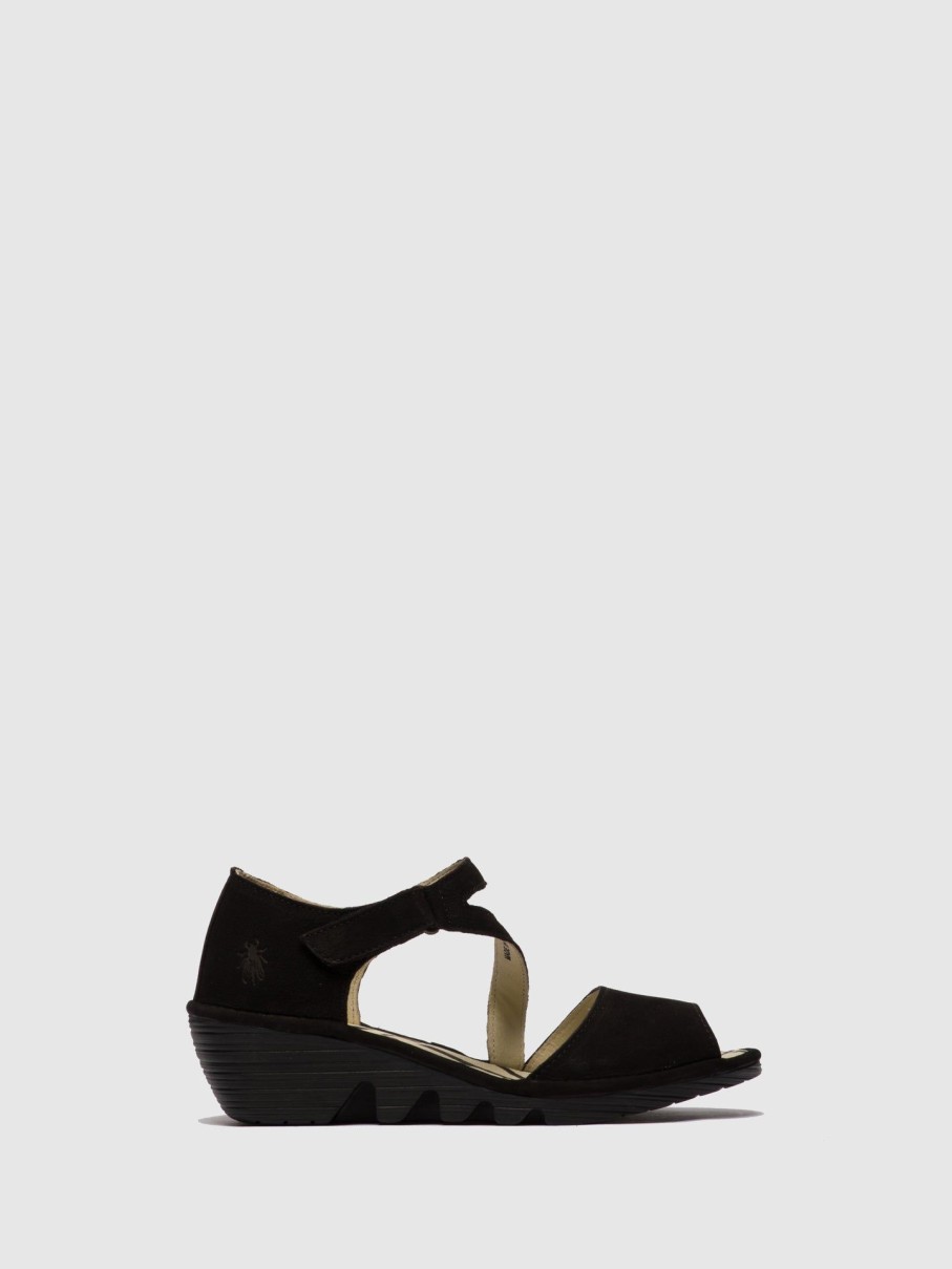 Mulher Fly London Sandalias | Sandalias Com Velcro Pona156Fly Black