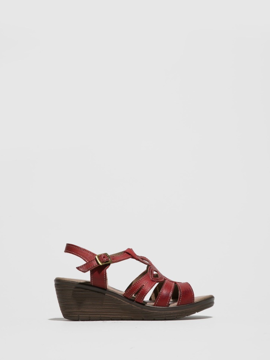 Mulher Foreva Sandalias | Sandalias Com Tiras Em Vermelho