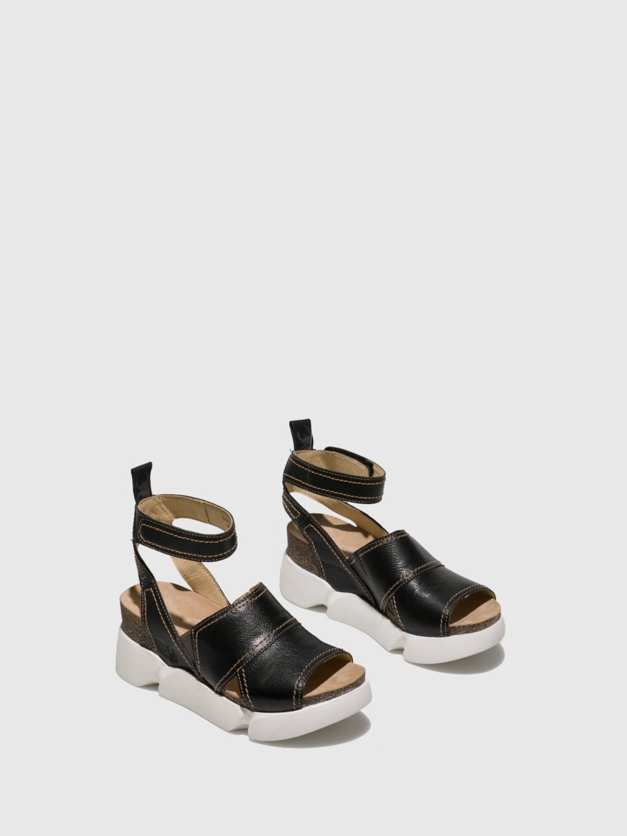 Mulher Fly London Sandalias | Sandalias Com Tira No Tornozelo Em Preto