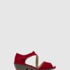 Mulher Fly London Sandalias | Sandalias Com Velcro Pona156Fly Firebrick