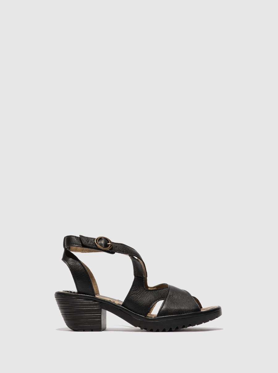 Mulher Fly London Sandalias | Sandalias Com Tira No Tornozelo Wafe152Fly Black