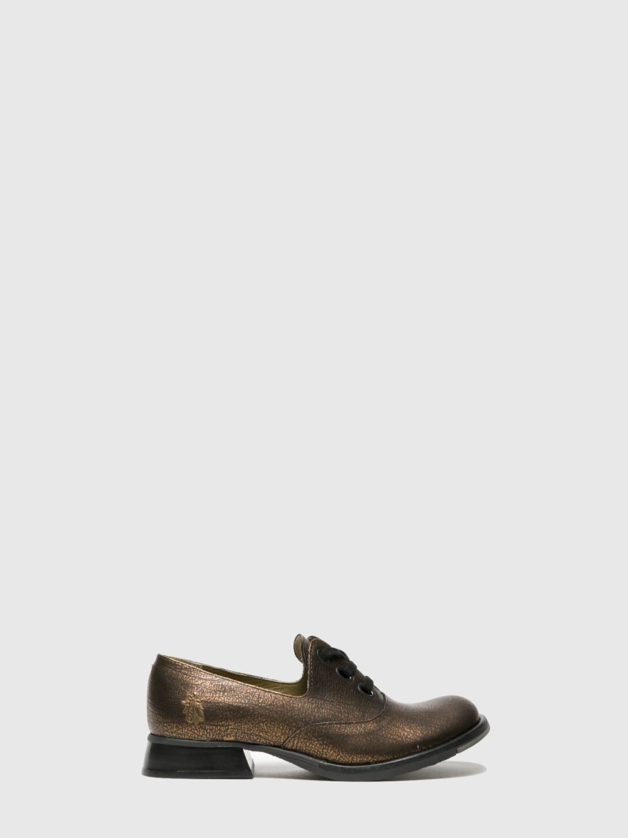 Mulher Fly London Sapatos | Sapatos Oxford Em Bronze