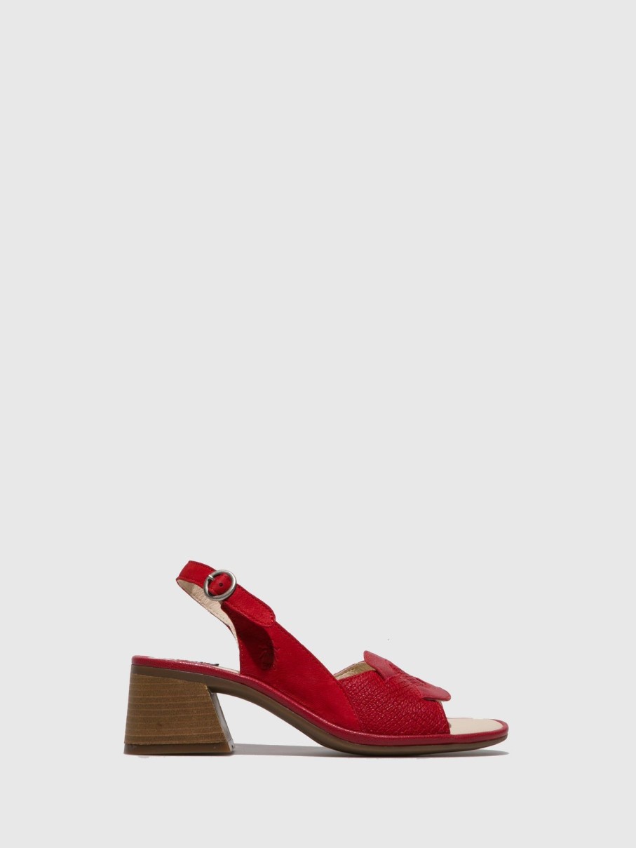 Mulher Fly London Sandalias | Sandalias Com Tira No Calcanhar Leso179Fly Red