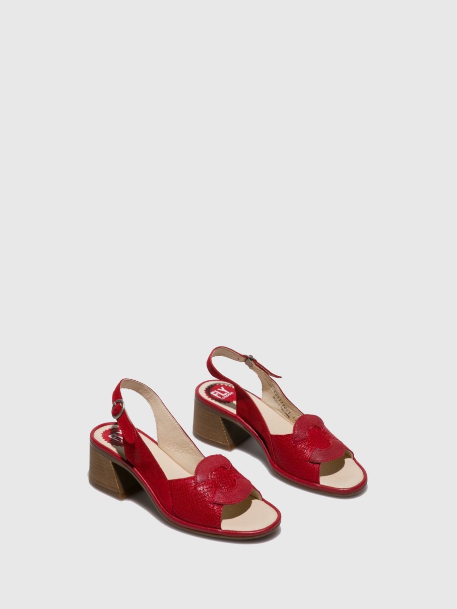 Mulher Fly London Sandalias | Sandalias Com Tira No Calcanhar Leso179Fly Red