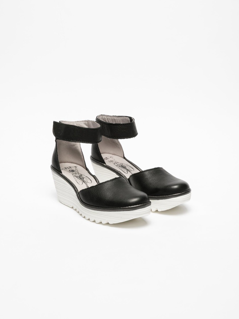 Mulher Fly London Sandalias | Sandalias Com Tira No Tornozelo Em Preto