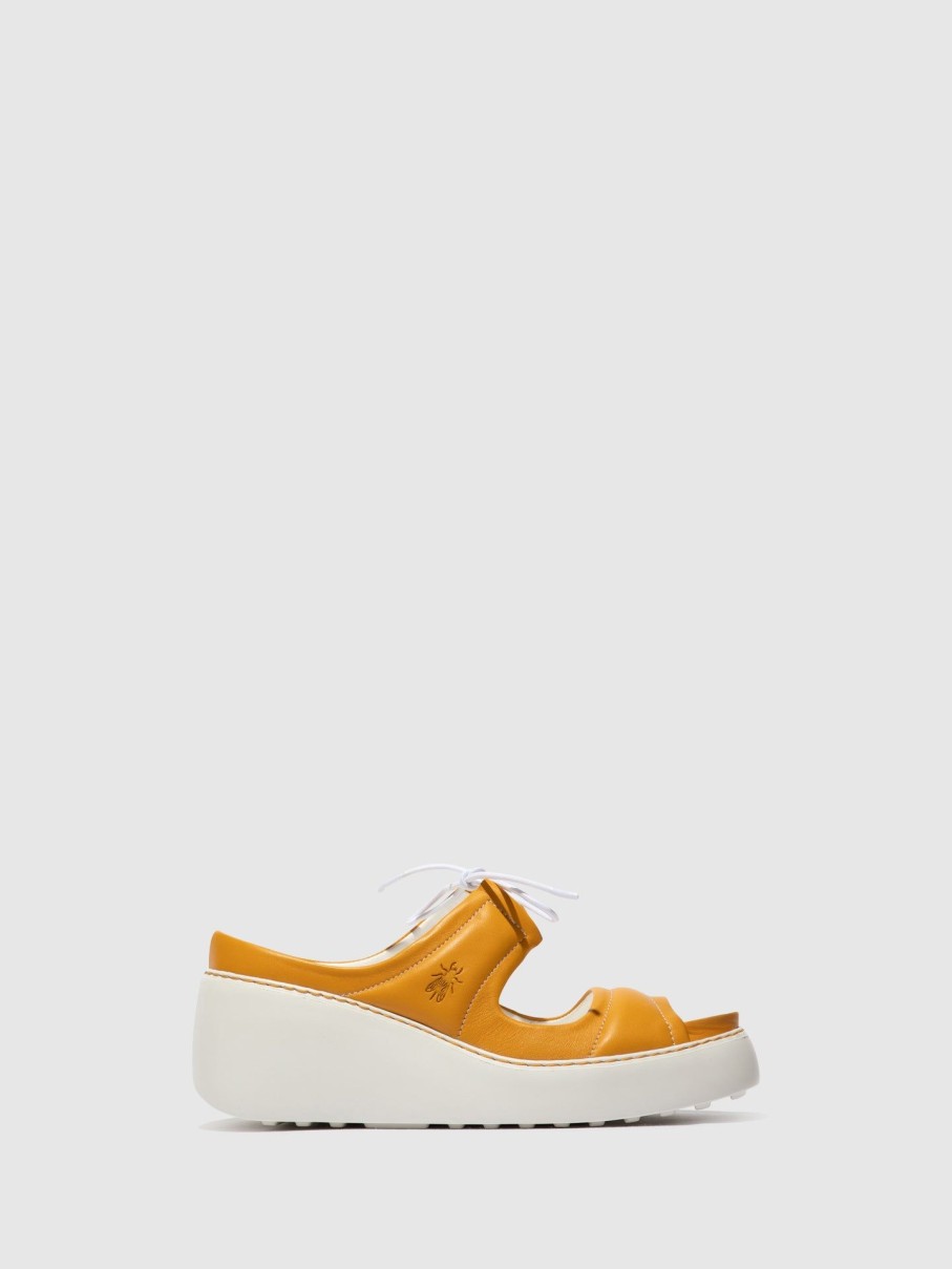 Mulher Fly London Sandalias | Sandalias Com Atacadores Dare520Fly Corn