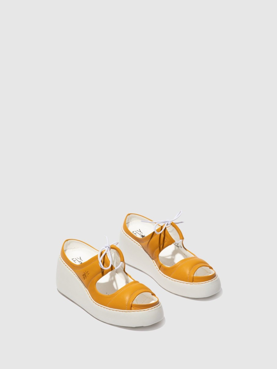 Mulher Fly London Sandalias | Sandalias Com Atacadores Dare520Fly Corn