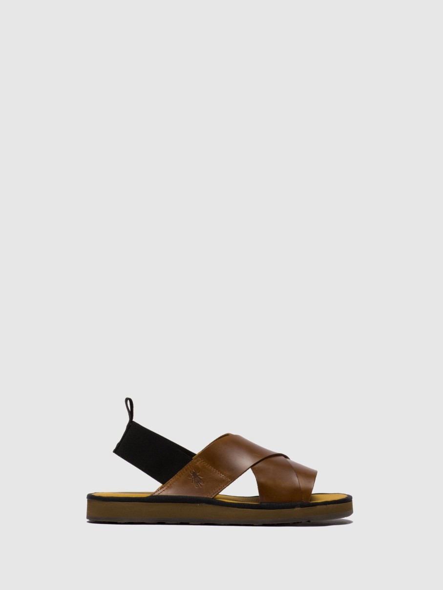 Homem Fly London Sandalias | Sandalias Com Tiras Cruzadas Em Camel