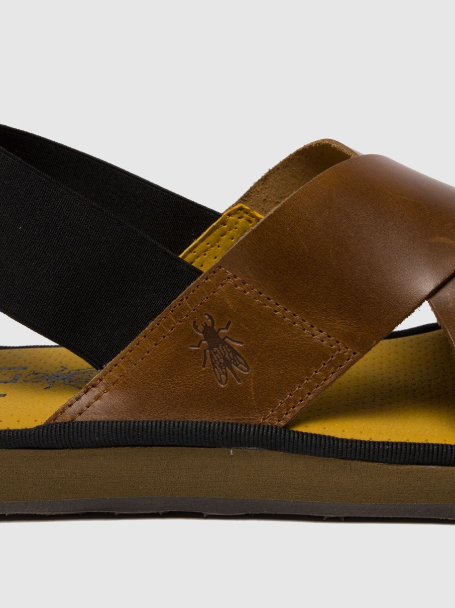 Homem Fly London Sandalias | Sandalias Com Tiras Cruzadas Em Camel