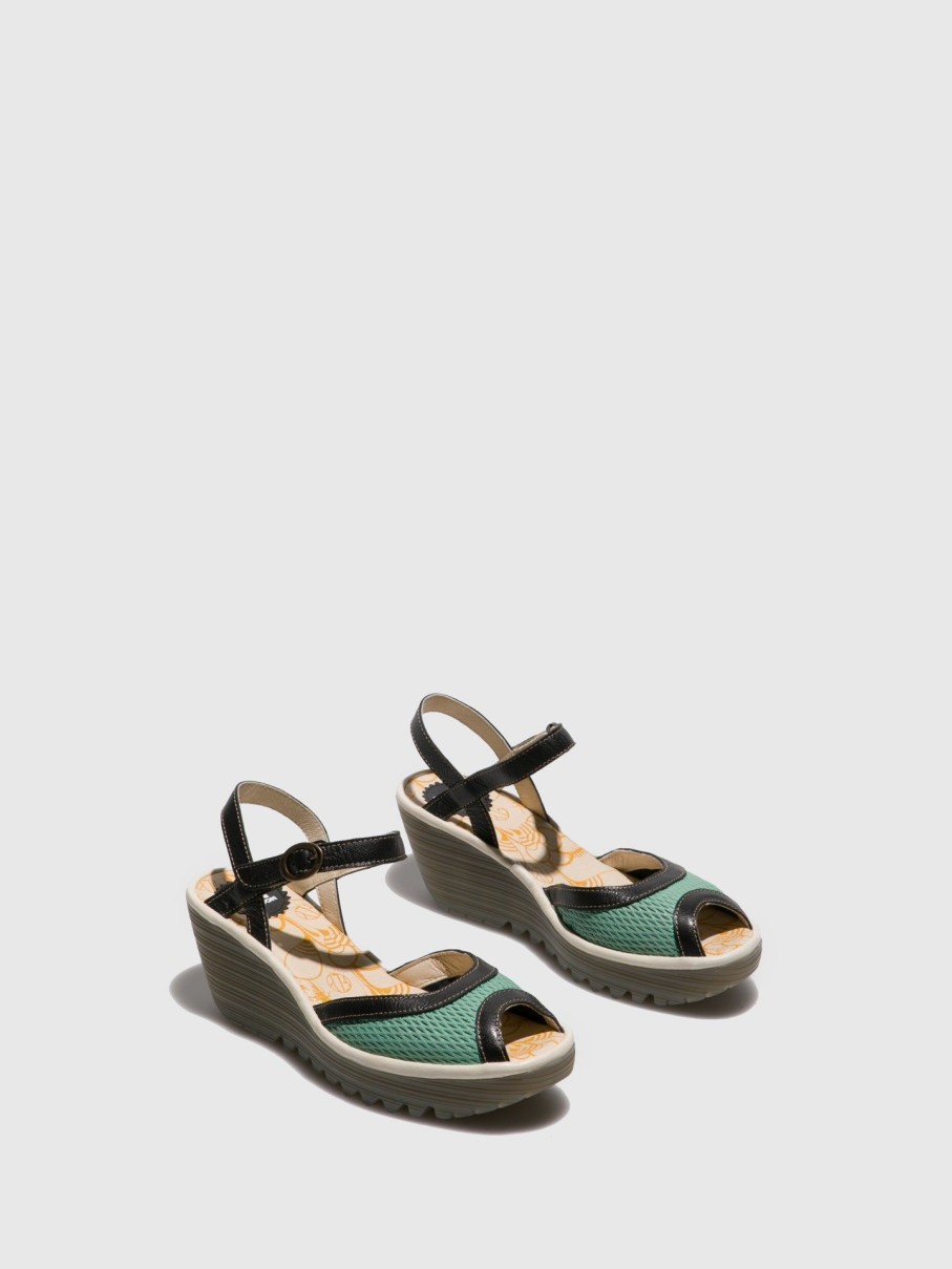 Mulher Fly London Sandalias | Sandalias Abertas Em Verde